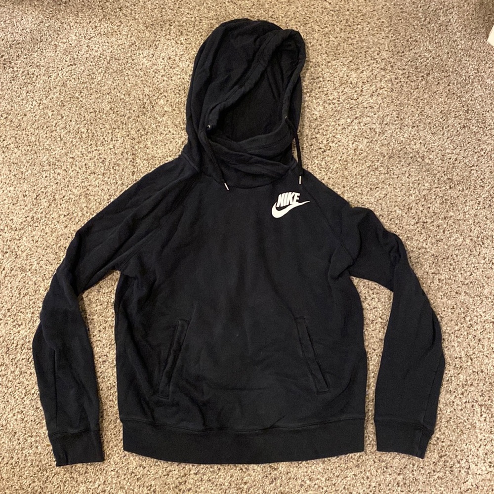 NIKE cowl neck black sweatshirt SZ XL